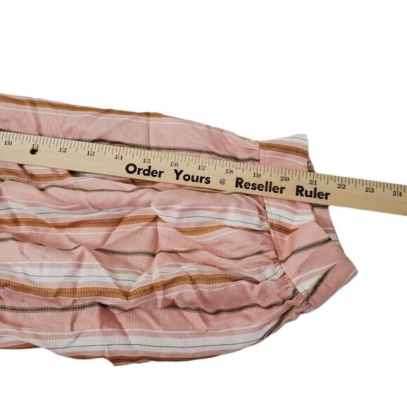 Anthropologie Maeve Blouse Small Pink Byron Striped Balloon Sleeve Boho Top - Picture 11 of 11
